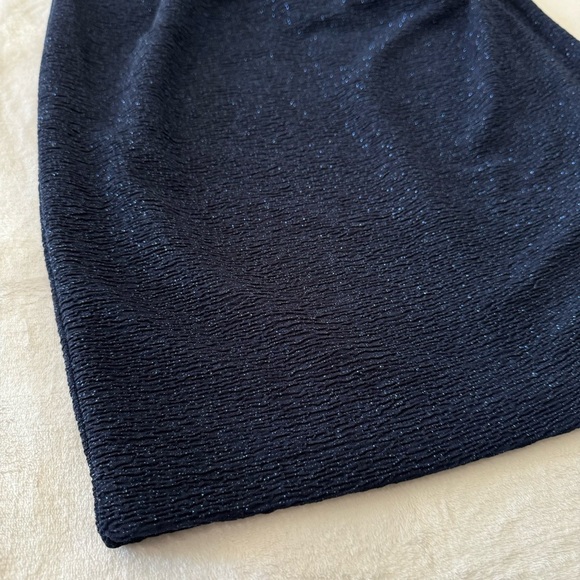 NWT Eliza J Cross Neck Sparkly Midi Halter Navy Dress Size 10 - Picture 10 of 16